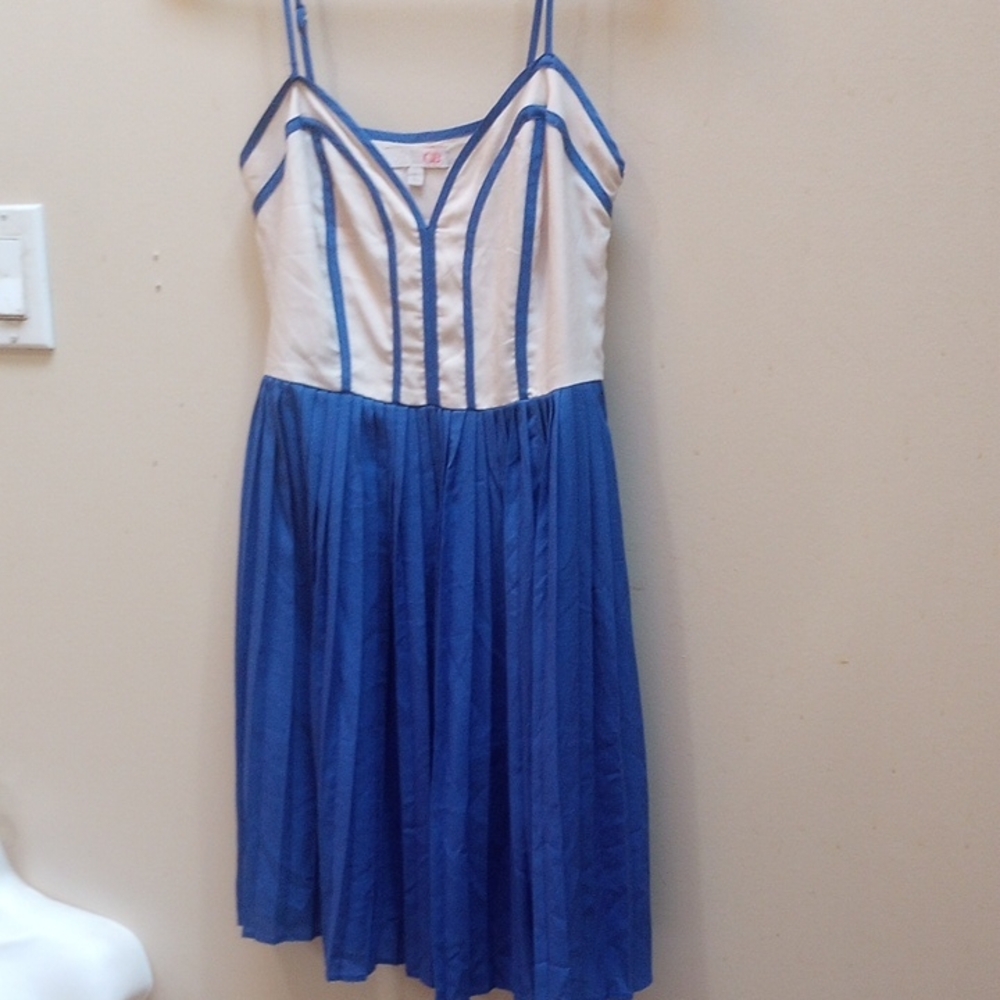 Elegant Blue and White Dress
